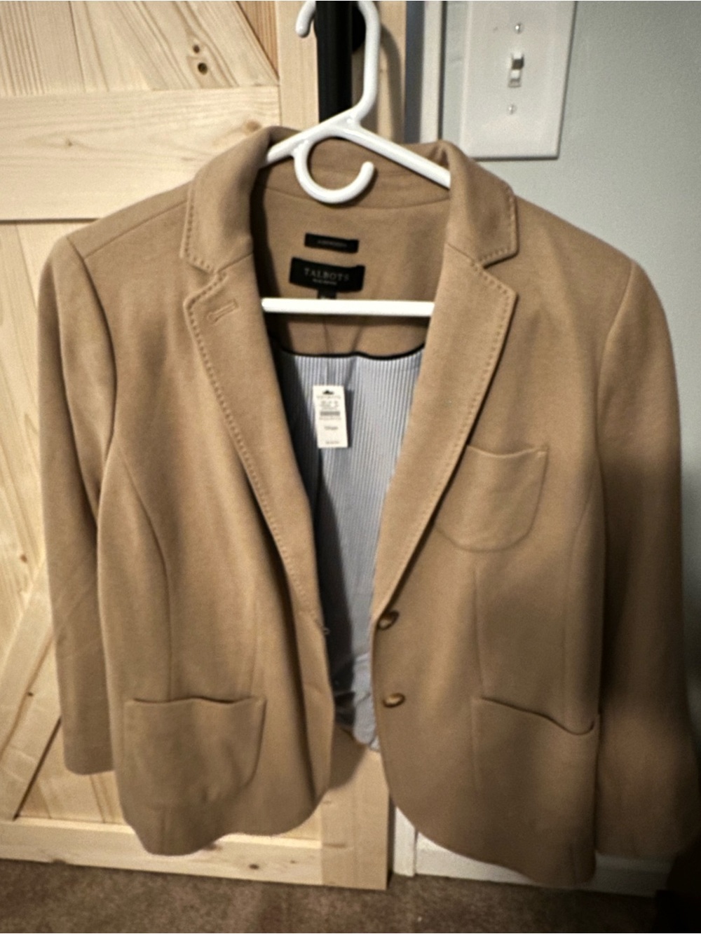 Talbots Aberdeen Cotton Camel Blazer Jacket